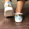 Festive Feet: Women's Christmas Tree Print Canvas Shoes - Casual Slip-On Plush Lined Outdoor Shoes - Lightweight & Comfortable