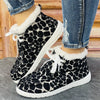 Comfortable Winter Shoes: Women's Printed Canvas Shoes for Casual Style and Plush Lined Warmth