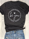 Be You - A Stylish Women's Letter Print T-Shirt for a Casual Look