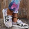 Leopard Color Print Women's Canvas Shoes - Perfect for Walking and Casual Wear