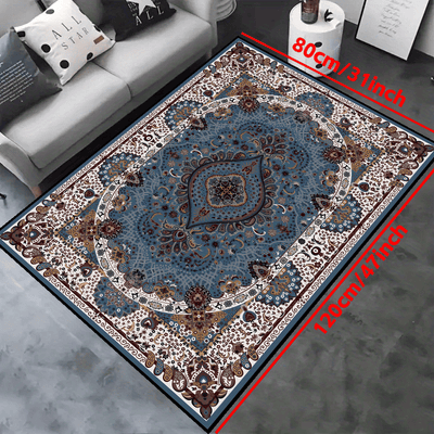Exquisite Vintage Boho Area Rug: Stain-Resistant, Non-Shedding Floor Mat for High Traffic Areas - Perfect Home Decor!