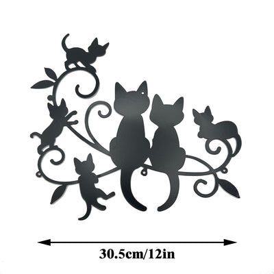 Metal Art Black Cat Silhouette Pendant: A Stylish and Spooky Addition to Your Home Decoration Collection!