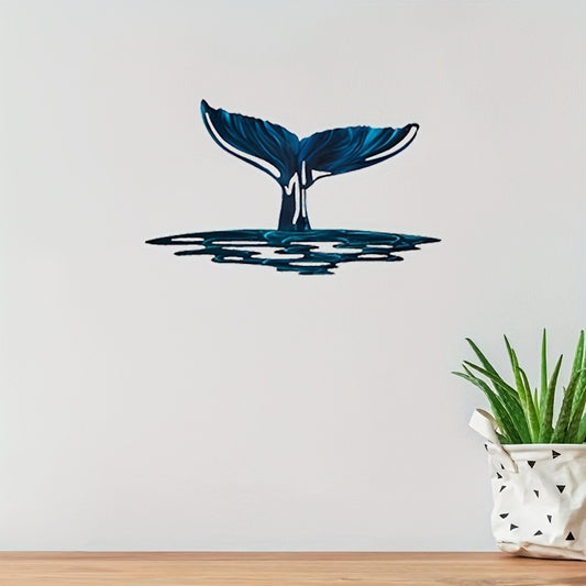 The "Oceanic Vibes" Metal Art Wall Pendant from the Whale Fish Tail Series is an eye-catching and captivating home decoration and perfect housewarming gift. Made from premium quality iron, this wall-hanging is an elegant and long-lasting addition to the home.