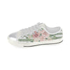 Green Pink Floral Shoes, Glitter Women's Classic Canvas Shoes