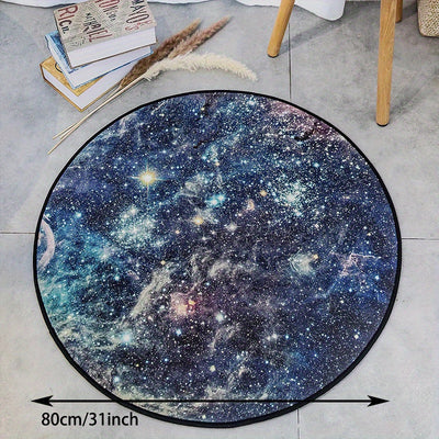 Enhance Your Living Space with the Galaxy Round Rugs: A Celestial Touch of Universe, Stars, and Nebulae for Every Room!