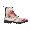 Sweet Rose Boots, Watercolor Flowers Martin Boots for Women