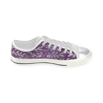 Purple Leaf Shoes, Leaf Art Women's Classic Canvas Shoes