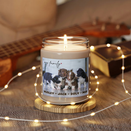 Dog Family, Dogs Are My Family, Custom Name Candle Gift, Lovely Candle Gift, Soy Candle 9oz CJ23