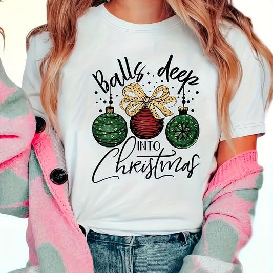 Stay stylish and festive this holiday season with our Christmas Print T-Shirt for Women. Designed with a casual crew neck and short sleeves, this shirt is perfect for any occasion. Made from high-quality fabric, it offers both comfort and style. Spread holiday cheer with this must-have addition to your wardrobe.