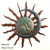 Vivid Sun, Moon, and Stars Metal Wall Art: Enhance Your Outdoor Spaces with Celestial Beauty