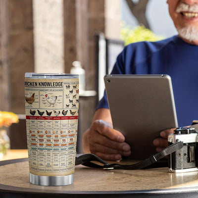 The Chicken Connoisseur's Companion: 20oz Stainless Steel Tumbler for the Ultimate Coffee and Water Experience at Home, Office, and On-the-Go