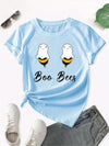 Look stylish this spring and summer with the Buzzworthy Cartoon Funny Bee Print T-Shirt. Crafted of soft, lightweight materials, this crew neck T-shirt is sure to keep you cool and comfortable all season long. It features bright and colorful cartoon bee designs that are sure to be a hit. Get ready to turn heads!