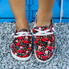 Whimsical and Lightweight: Women's Cartoon Print Slip-On Canvas Shoes - Perfect for Casual Comfort