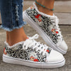 Leopard Cartoon Santa Claus: Festive Lightweight Canvas Shoes for Women