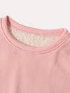 Fashionable and Cozy: Letter Ice Print Pullover Sweatshirt for Women's Fall/Winter Wardrobe