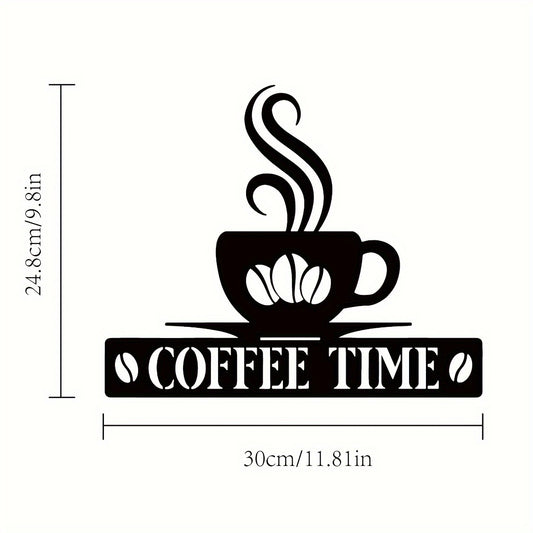 Introduce a personalized touch to your coffee bar with our stylish metal sign. This piece of wall art not only adds a decorative touch, but also showcases your love for coffee. Expertly crafted with a sleek design, this sign is a must-have for any coffee lover's home.