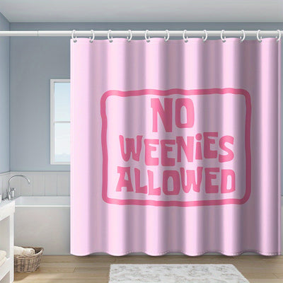 Spice up Your Bathroom with Our Funny Shower Curtain: Waterproof, Mildew-Proof Fabric Bath Curtain with 12 Hooks - Perfect Bathroom Decor for Windows