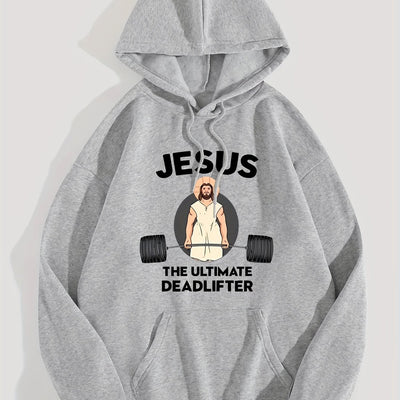 The Jesus Pattern Hoodie: Stay Warm and Stylish in this Casual Drawstring Hooded Sweatshirt for Winter/Fall Women's Clothing