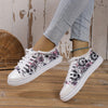 Halloween Skull Pattern Canvas Shoes - Low-Top, Non-Slip, Lightweight and Comfortable Casual Footwear