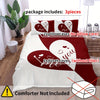 Luxurious Love Print Duvet Cover Set: Soft, Comfortable Bedding for Your Bedroom or Guest Room(1*Duvet Cover + 2*Pillowcases, Without Core)