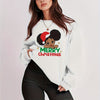 Festive Chic: Christmas Figure Pattern Pullover Sweatshirt - A Cozy Choice for Fall & Winter!