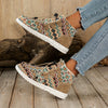 Warm and Stylish: Women's Plush-Lined Snow Boots with Tribal Patterns and Flat Ankle for Cozy Winter Adventures