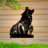 Enchanting Black Wolf Metal Art Wall Decor: A Hauntingly Beautiful Halloween Addition to Your Home