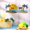 Create a fun yet tranquil atmosphere in your living area with this Tropical Paradise wall art décor. Made with superior-grade metal, this exquisite décor can be used to enhance the beach-themed ambiance in your indoor and outdoor spaces. With its unique design, it's sure to spruce up any of your spaces.