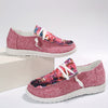 Bull Print Low-Top Walking Shoes: Stylish and Lightweight Casual Footwear for Women