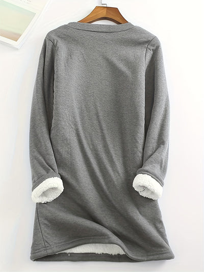 Hauntingly Cute: Little Ghost Print Sweatshirt for Women - Stay Cozy and Stylish this Halloween