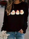 This comfortable and stylish Women's Plus-Size Santa Claus Print Sweatshirt is perfect for getting into the Christmas spirit. With a classic Santa Claus print on a soft cotton blend, this warm sweatshirt offers the ultimate festive look.