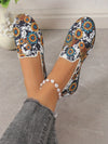 Stylish and Comfy Women's Sunflower Cow Print Flats: Casual Flax Sole Slip-on Shoes for Everyday Elegance