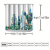 Watercolor Cactus Shower Curtain: Enhance Your Bathroom with Vibrant Cactus Flowers