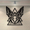 Sleek Beauty: Sphynx Cat Metal Wall Art - A Perfect Gothic Room Decor and Gift for Cat Lovers