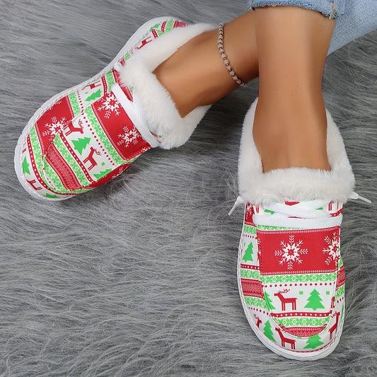 Stay warm and stylish this winter with the Winter Wonderland: Women's Christmas Style Plush Lined Canvas Shoes. This canvas shoe is lined with a plush layer of insulation to keep your feet warm and comfortable all season long.