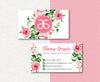 Pink Flower Arbonne Business Card, Personalized Arbonne Business Cards AB04
