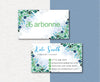 Personalized Arbonne Business Cards, Blue Flower Arbonne Business Card AB06