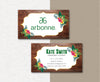 Personalized Arbonne Business Cards, Wooden Arbonne Business Card AB09