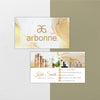 Gold Luxury Arbonne Business Card, Personalized Arbonne Business Cards AB122