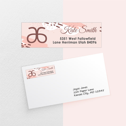 Abstract Minimal Geometric Pattern Address Label Card, Personalized Arbonne Business Cards AB124