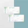 Gold Pattern And Green Watercolor Arbonne Gift Certificate, Personalized Arbonne Business Cards AB126