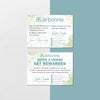 Gold Pattern And Green Watercolor Arbonne Referal Card, Personalized Arbonne Business Cards AB126