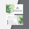 Green Leaves Arbonne Business Card, Personalized Arbonne Business Cards AB138