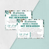 Watercolor Leaves Arbonne Referal Card, Personalized Arbonne Business Cards AB146