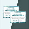 Wave Blue Arbonne Referal Card, Personalized Arbonne Business Cards AB157