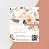 Orange Flowers Arbonne Business Card, Personalized Arbonne Business Cards AB169