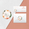 Orange Flowers Arbonne Stickers, Personalized Arbonne Business Cards AB169