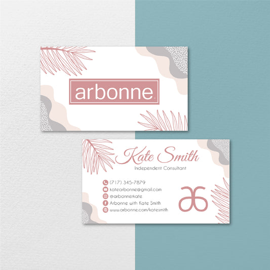 Simple Textures Arbonne Business Card, Personalized Arbonne Business Cards AB131