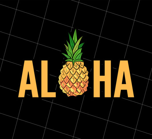 Aloha Pineapple Tropical Fruit Summer Vacation Hawaii Pineapple, Png Printable, Digital File