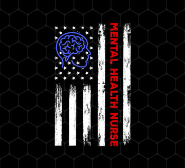 American Flag, Mental Health Nurse, American Psych Nurse, Love Nurse Gift, Png Printable, Digital File